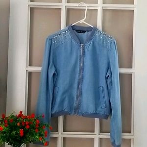 Ladies size xl zip up cotton jacket.